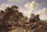 HOBBEMA, Meyndert A Wooded Landscape f USA oil painting reproduction